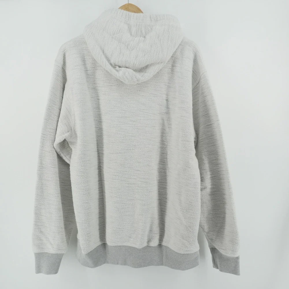 NFL Super Bowl 50 Hoodie Mens Large Gray Slub Knit Applique Sweatshirt